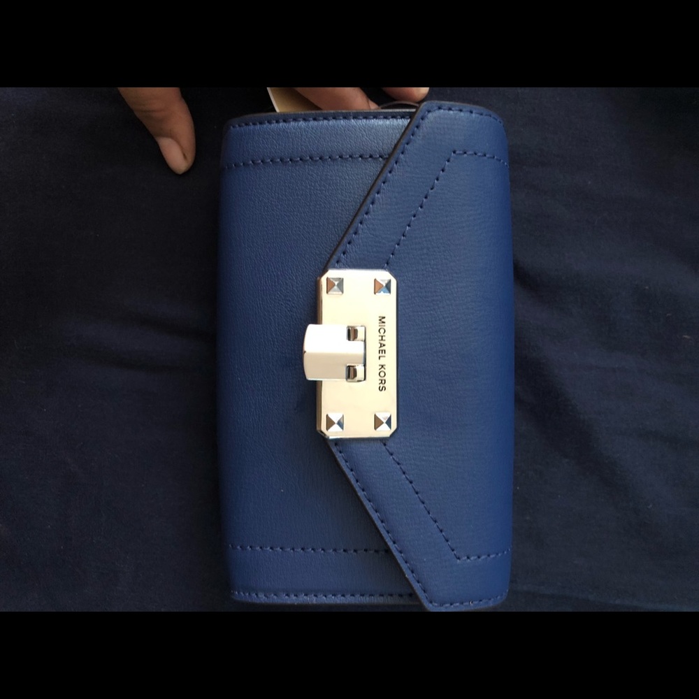 Blue Michael Kors hand bag
